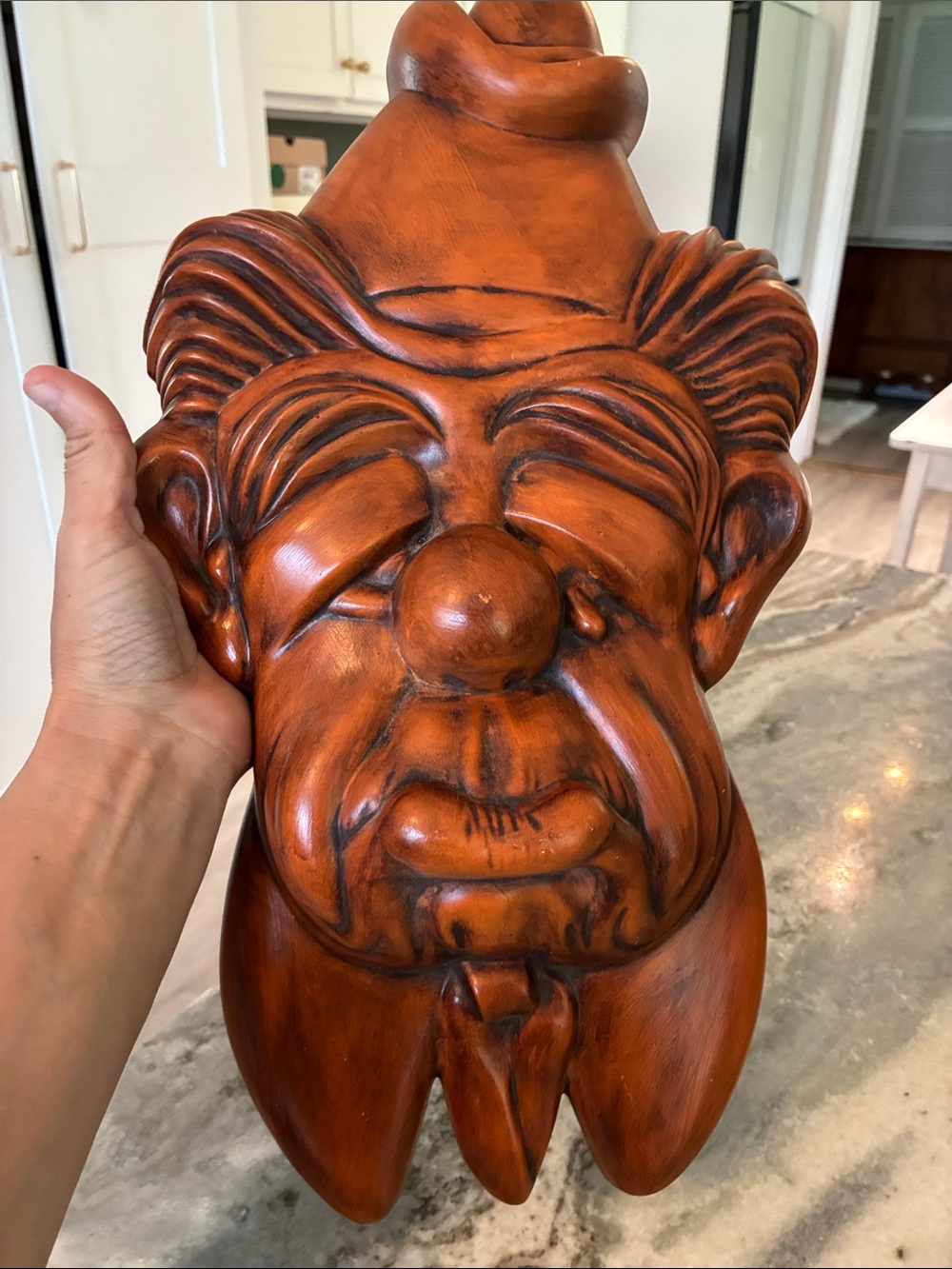 Large Vintage Holland mold Sad Clown Wall Art